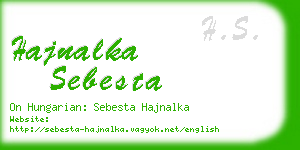 hajnalka sebesta business card